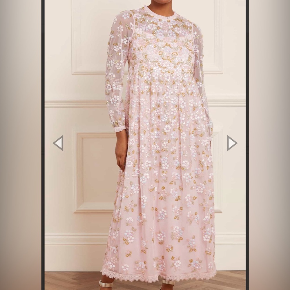 New Needle & Thread Lena Long Sleeve Ankle Gown